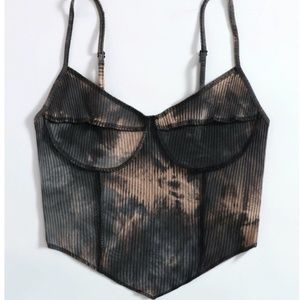 Tie Dye Rib-knit Cami Top